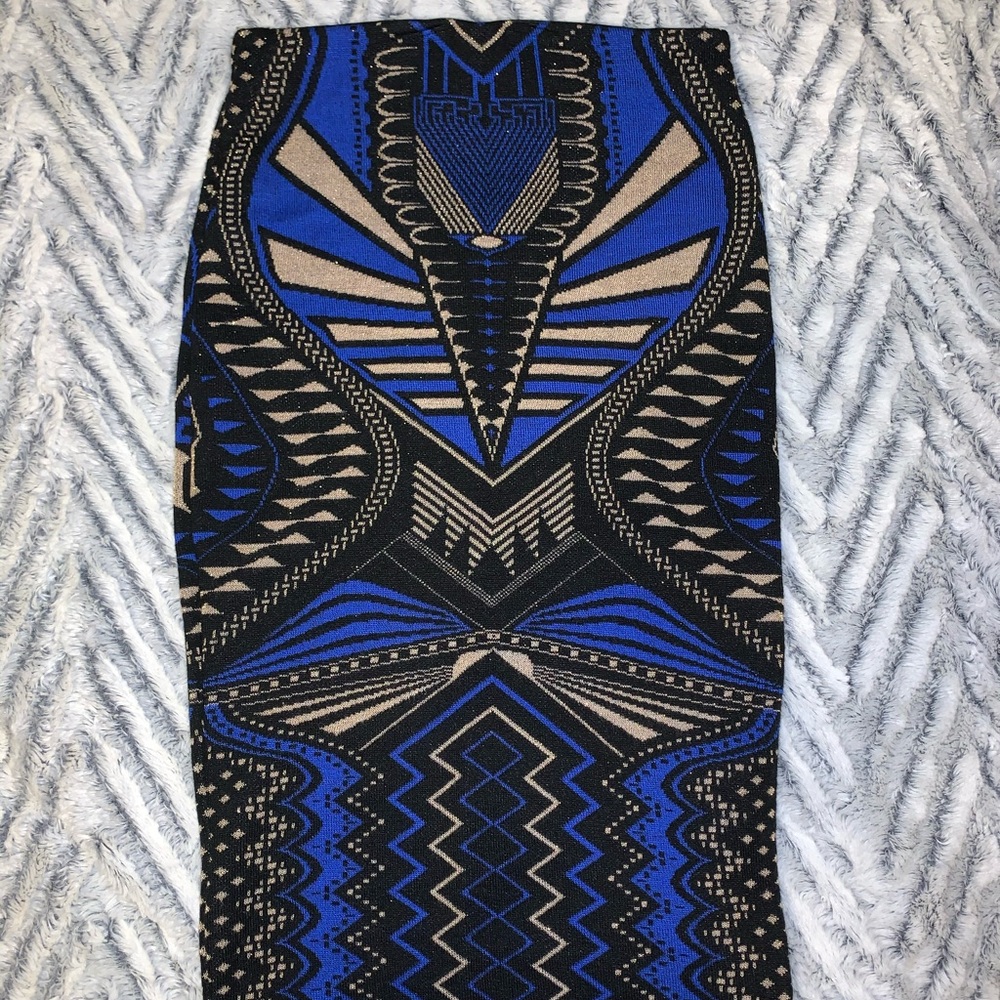 Knit Printed Pencil Skirt